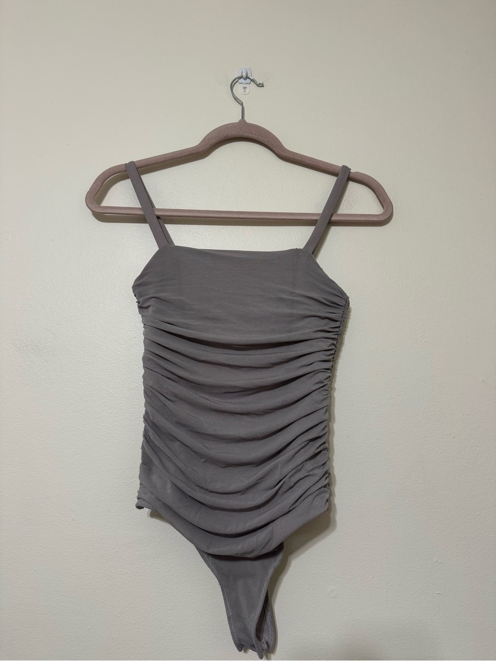 Abercrombie & Fitch Bare Ruched Mesh Bodysuit